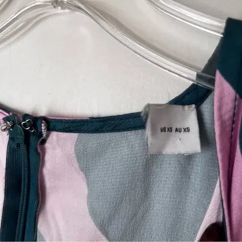 Petal and Pup Lilah Green Floral Satin Wide Leg Jumpsuit XS