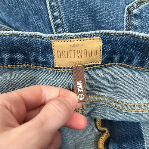 Driftwood Joyce Classic Fit W27 L27 Embroidered Floral Rose Distressed Raw Jeans