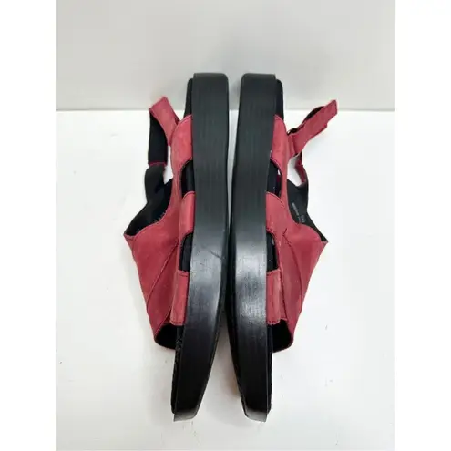 Munro Sandals Size 8 Red Slingback Open Toe Micah Comfort Shoes