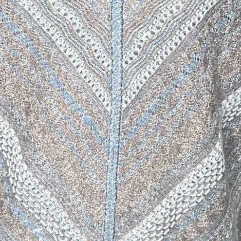 White House | Black Market  Color-Connector Dolman Sweater Blue Silver Size Large