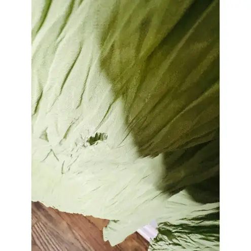 BIBHU MOHAPATRA Green Flowy Empire Maxi Shift Style Sleeveless Dress Size 2