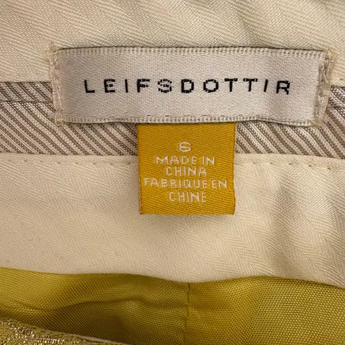 Anthropologie Leifsdottir Yellow Metallic Gold Brocade High Waist Shorts Sz 6