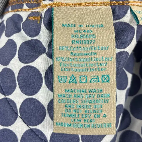 Boden dark wash mini denim front slit seam skirt size 8 Blue