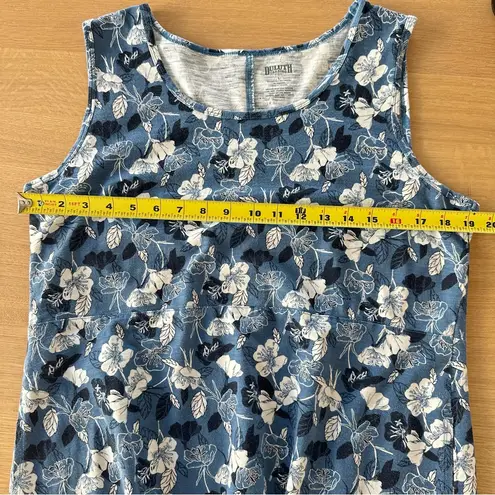 Duluth Trading Co. To 'n' Flow Floral Stretchy Knit Maxi Dress Blue Sz L Size L