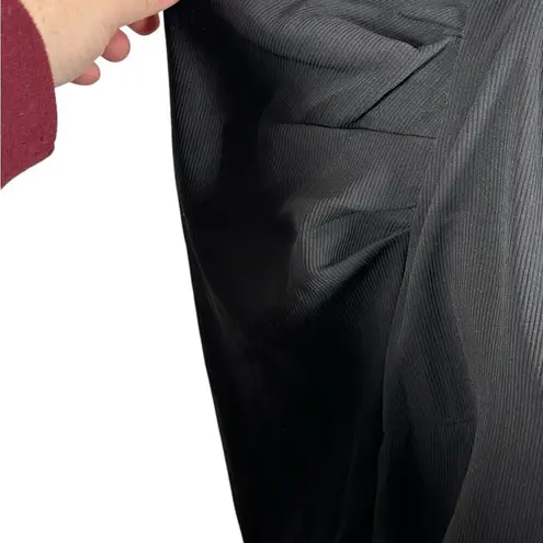 English Factory Black Puff Long Sleeve Top Size M NWT Key Hole Back Round Neck