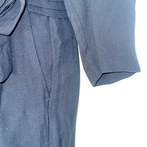 Sandro Noya wrap-effect macramé lace-paneled crepe jumpsuit EUR 40