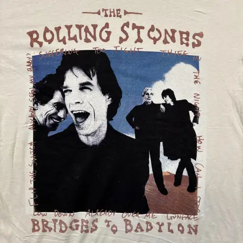 The Rolling Stones Bridges to Babylon Album Rock Band Tee XL