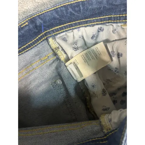 Pilcro By Anthropologie Size 24 Slim Boyfriend Jeans Distressed Med Wash