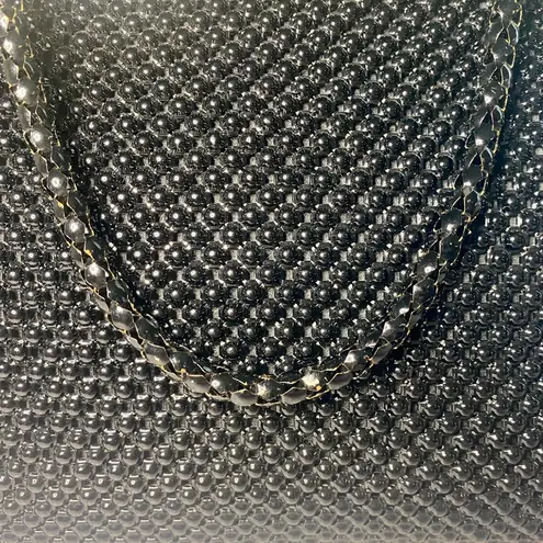 Vintage Whiting & Davis Black Beaded Mesh Evening Bag