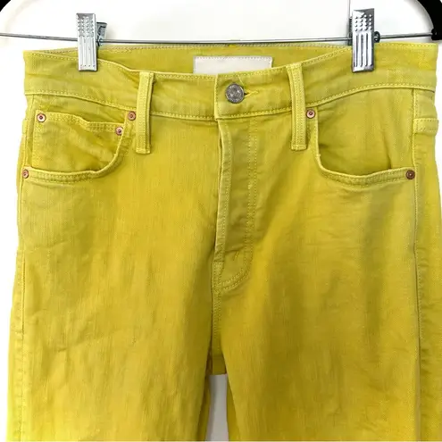 Mother Superior Jeans The Scrapper Cuff Ankle Fray in Golden Yellow Size 24