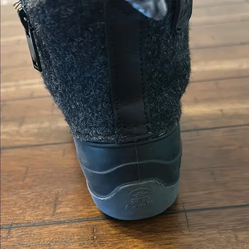 Kamik Woman’s Simona Mid Black Boots size 7 EUC