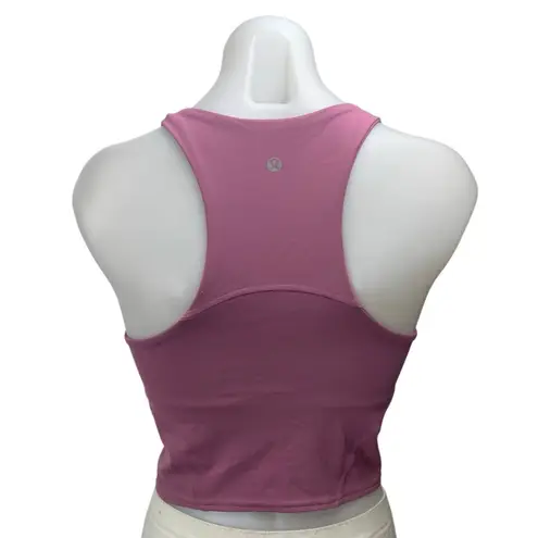 Lululemon Wunder Train Pink Sleeveless Racerback Athletic Sports Crop Tank Top 2