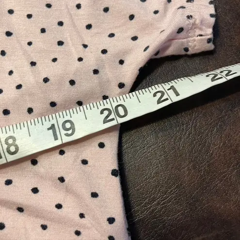 Donna Karan Sleepwear Pink Polka Dot V Neck Night Shirt Women Small Modal Luxury