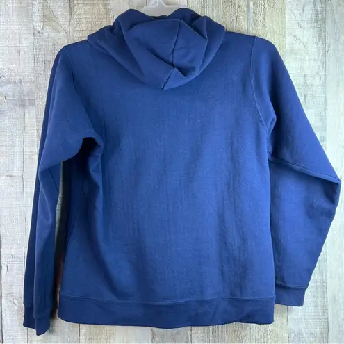 Vanity Fair Navy Blue Large Zipper Front Long Sleeve Hoodie Front Pockets