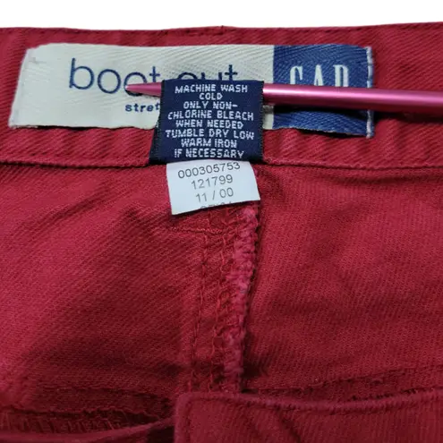 Gap Vintage  Jeans Size 16A W36"xL28.5" Women's Red  Bootcut Stretch Jeans Y2k