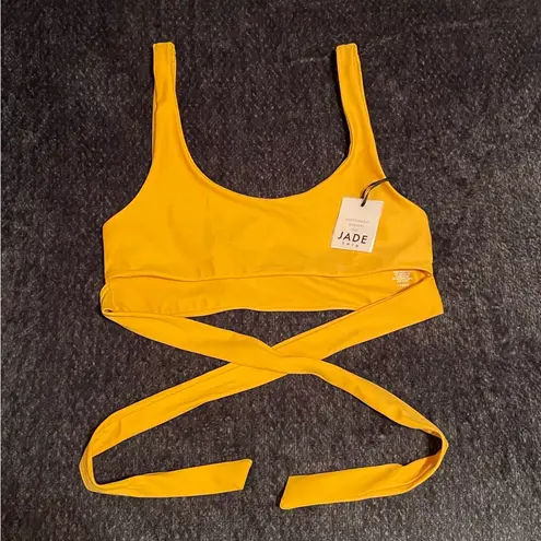 Jade swim Bond Bikini Top in Golden yellow