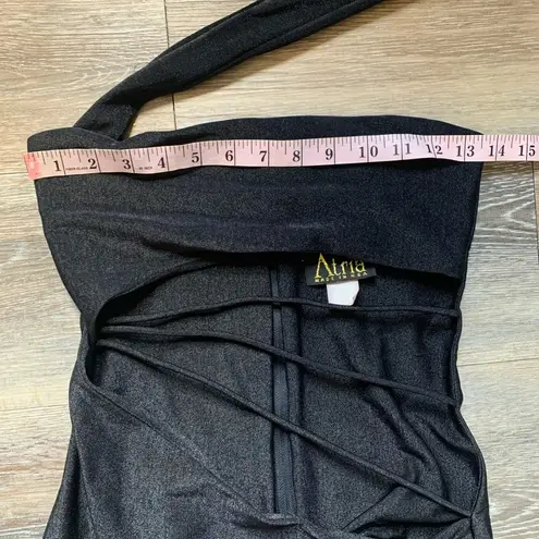 Atria Black Sparkling Cutout Gown XS