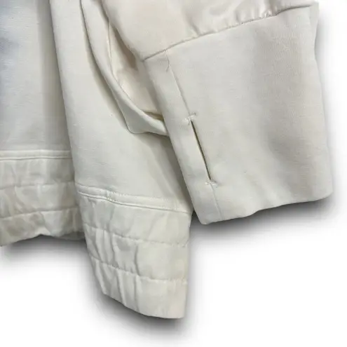 Joy Lab Cropped Sweatshirt Ombre Tie Dye Thumb Holes Gray White Athleisure XL