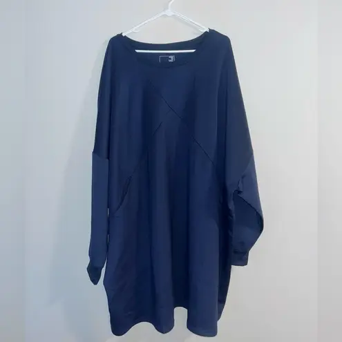 Universal Standard Game NWT Iris Spacer Sweatshirt Dress in Navy- Size 3XL