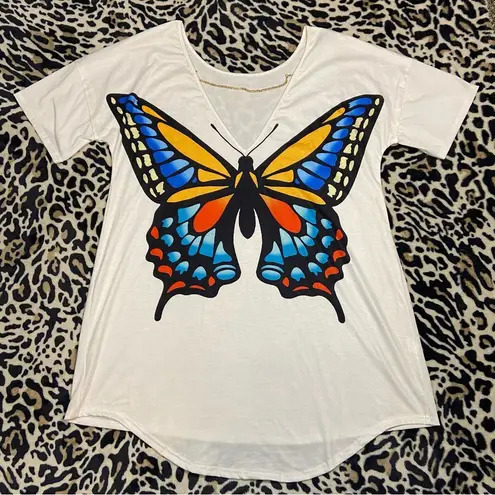 Butterfly shirt 2XL White Size XXL