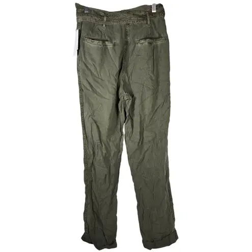Treasure & Bond Paper-bag Chino Cropped Pants in Olive Sarma 4 NWT