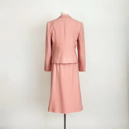 Pendleton Vintage 80’s Pure Wool Coord Skirt Suit in Dusty Rose | Size M