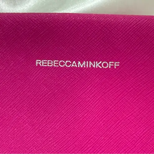 Rebecca Minkoff  Envelope Clutch Bag Hot Pink Leather Cocktail Party Barbie Chic