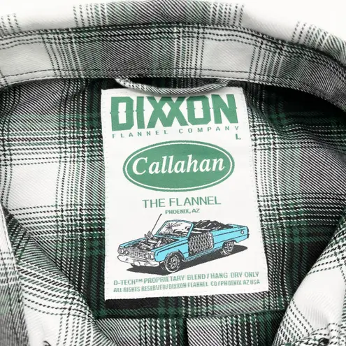 Dixxon Womens Flannel Top Large Callahan Plaid Street Grunge Heritage Overshirt Green