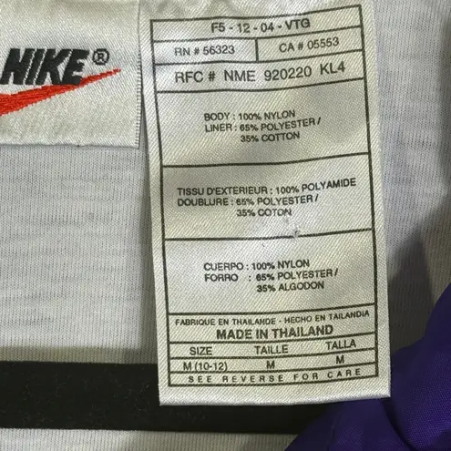 Nike Vintage  Windbreaker Jacket Purple White Colorblock‎ Womens Medium