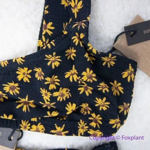 Thrills New! Set! Free People x black daisy high waist bikini, US size S