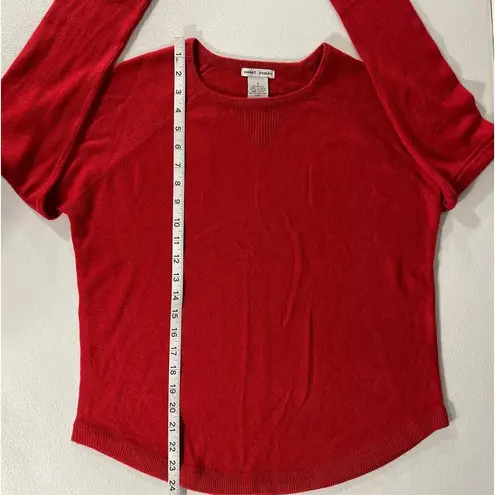 Sweet Romeo Womens crewneck long sleeve pullover sweater size S Red knit top