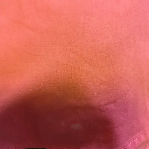 Vtg 70s orange girly button down top Size 18