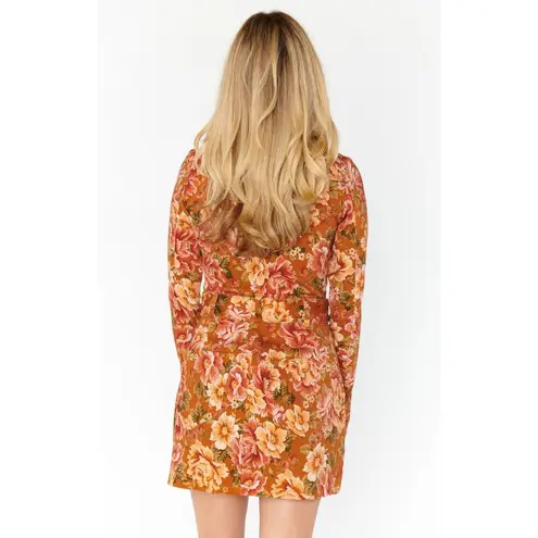 Show Me Your Mumu  Outlaw Long Sleeve Dress in Garden Harvest Denim L NWT