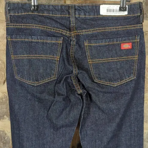 Dickies Crafted For Women Relaxed Fit Dark Wash Structured Jeans Size 2 Workwear