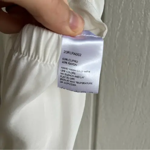 Nap Loungewear Cropped Cupro Sleep Pants White Size S