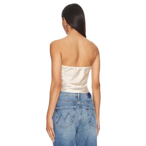 Heartloom Monico Top in Oyster Medium New Womens Strapless Satin Tank