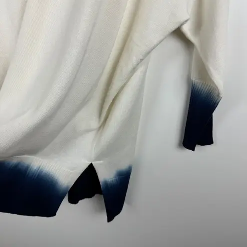 Wonderly NWT Blue Dip Dye Sweater Sz 2X Knit Top Oversized Casual Comfy Cozy