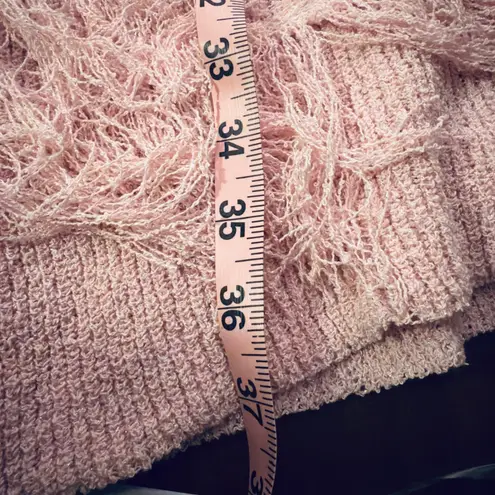 Able Los Angeles Pink Ethical Fringe Knit Dress Tank Top Sleeveless Size Small S