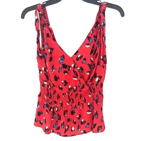 Elodie NEW Women Size XS Red Tie Shoulder Surplice Neck Tank Top
