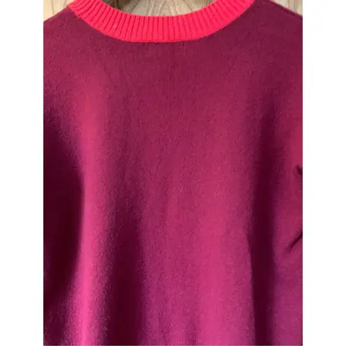 Summersalt Summersault The Coziest Cashmere Blend Crew Pullover in Pinot & Lava Size XS