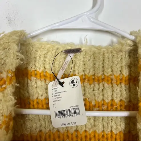 Free People NWT  Rainbow Fuzz Cardi Cardigan Size Large