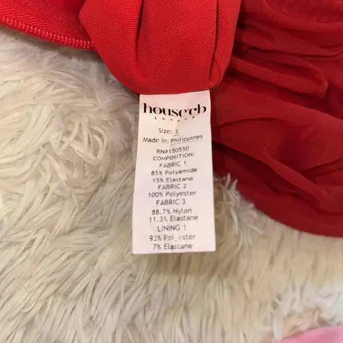 House Of CB NWOT  Katarina Red corset long sleeves maxi dress sz S