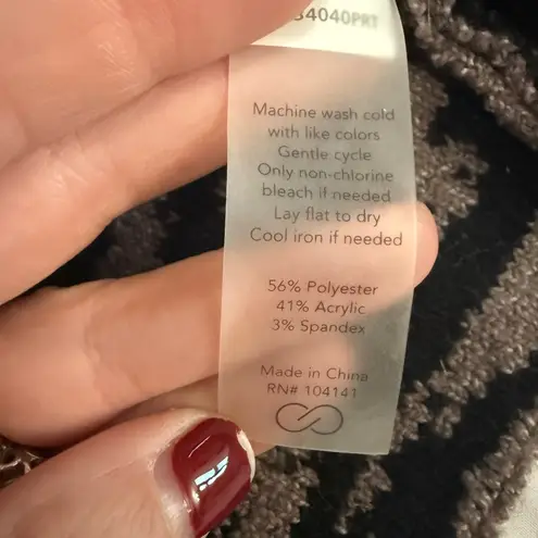 CALIA Carrie Underwood Knit Cardigan Oversized Chunky Size 2XL XXL Animal Print Black