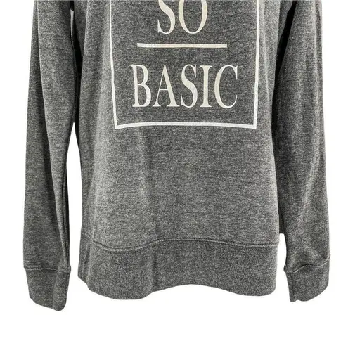 Soffe Not So Basic Graphic Long Sleeve Sweatshirt Pullover Small Grey