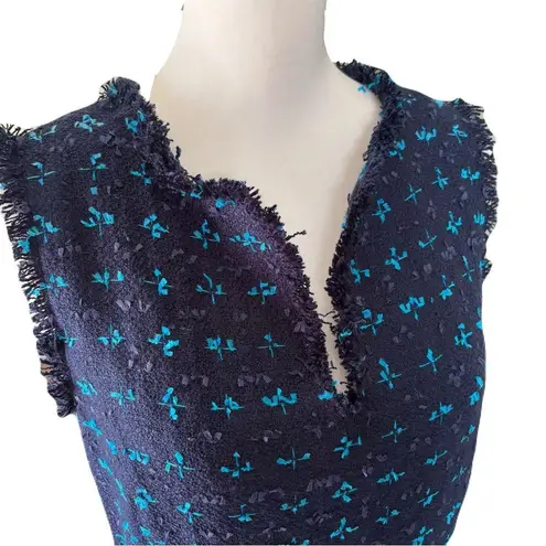 sts blue Sail to Sable NWT Navy Blue Tweed Dress Size 10 Gold Button Detail