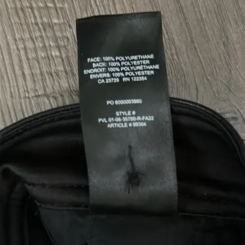 Babaton Aritzia Command High Rise Faux Leather Crop Black Pants Size 10