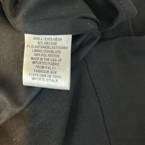 Milly Black Ruched Sleeveless Sheath Midi Dress Size Large