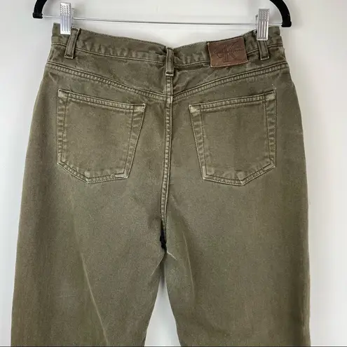 Calvin Klein Vintage  Green Denim Tapered Jeans Sz 20 Y2K