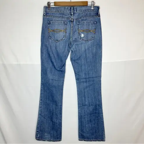 Abercrombie & Fitch VINTAGE  Y2K Mid Rise Bootcut Distressed Denim Jeans Size 4