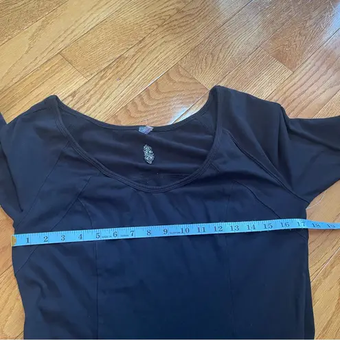 Free People FP Movement by  Make It Count Onesie Jumpsuit Romper Size M Black